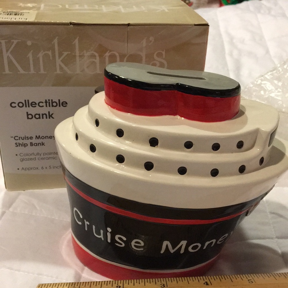 New- collectible ceramic bank to help you save for your trip